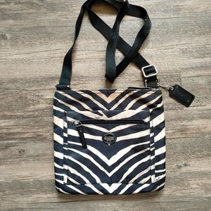 Coach Zebra print crossbody bag